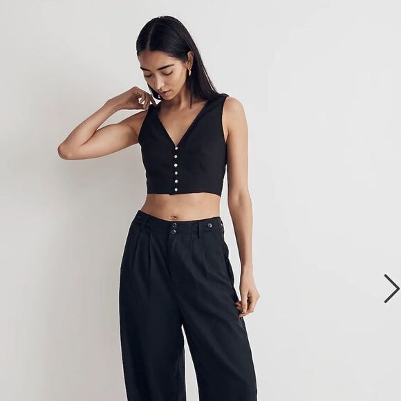 Madewell Softdrape Gwen Crop Vest Top* - Picture 3 of 10